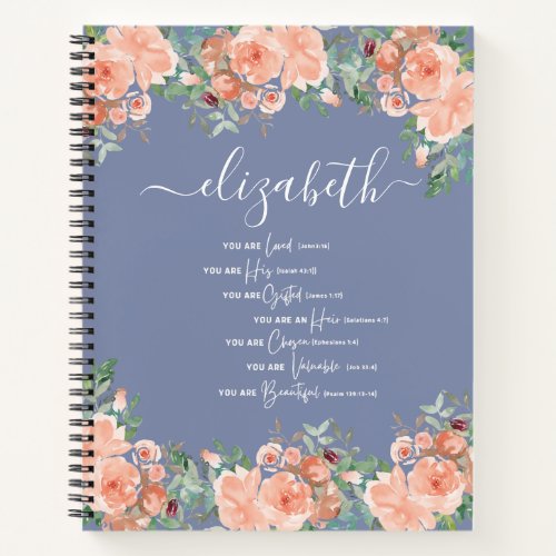 Christian Scripture Bible Verse Spiral Notebook