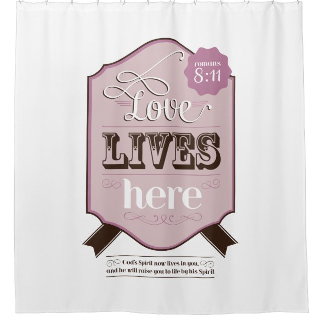 Christian Scripture Bible wedding new house gift S Shower Curtain (Front)