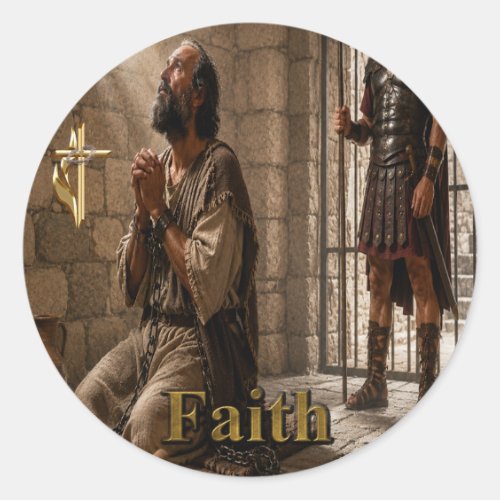 Christian scripture classic round sticker