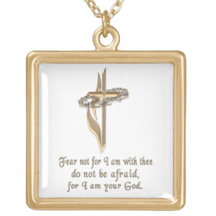 Christian Scripture Gold Plated Necklace