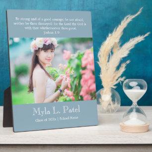 Christian Scripture Graduation 8x10 Photo Desktop  Plaque
