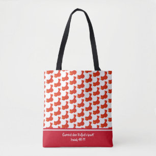 Christian Scripture Isaiah CHINA FLAG Tote Bag