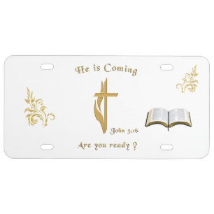 Christian Scripture John 3:16 License Plate