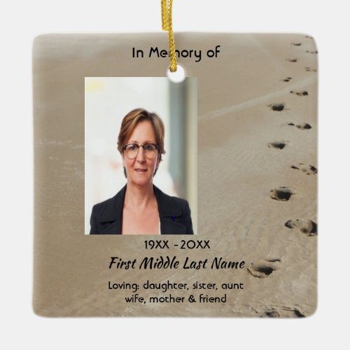 Christian Scripture Keepsake Footprints in Sand