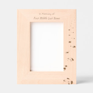 Christian Scripture Keepsake Footprints in Sand Engraved Frames