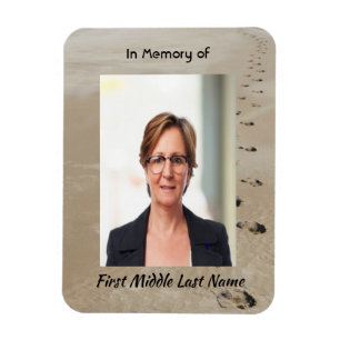 Christian Scripture Keepsake Footprints in Sand Magnet