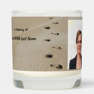 Christian Scripture Keepsake Footprints in Sand Scented Candle
