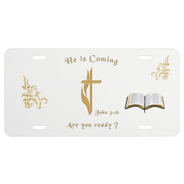Christian Scripture  License Plate (Front)