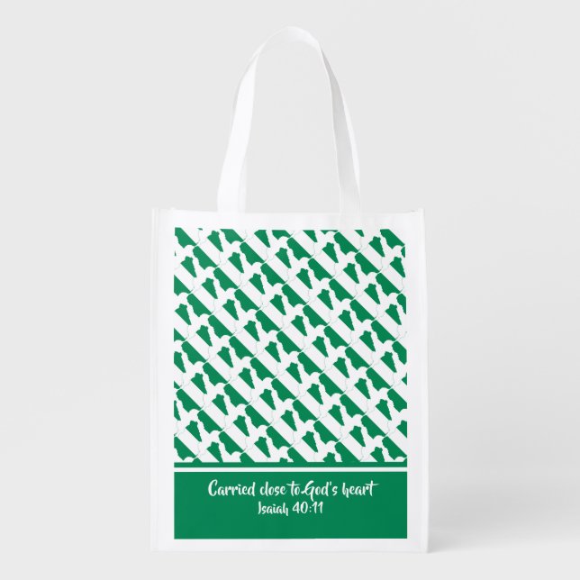 Christian Scripture NIGERIA FLAG Isaiah Grocery Bag (Front)