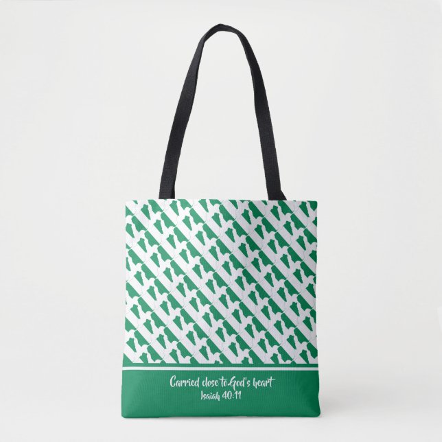 Christian Scripture NIGERIA FLAG Isaiah Tote Bag (Front)