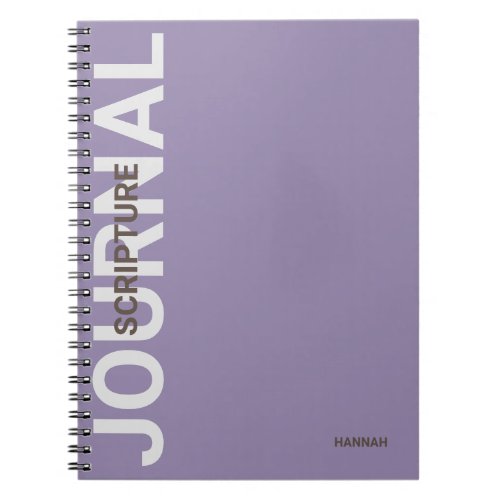 Christian Scripture Personalized Purple Journal