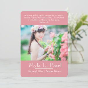 Christian Scripture Photo Graduation Announcement/ Invitation