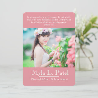 Christian Scripture Photo Graduation Announcement/ Invitation