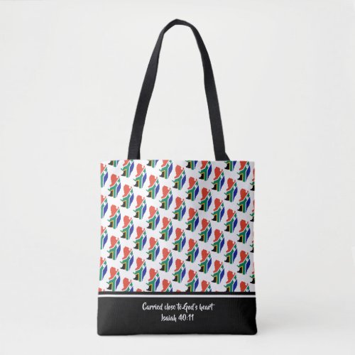 Christian Scripture SOUTH AFRICA FLAG Isaiah Tote Bag