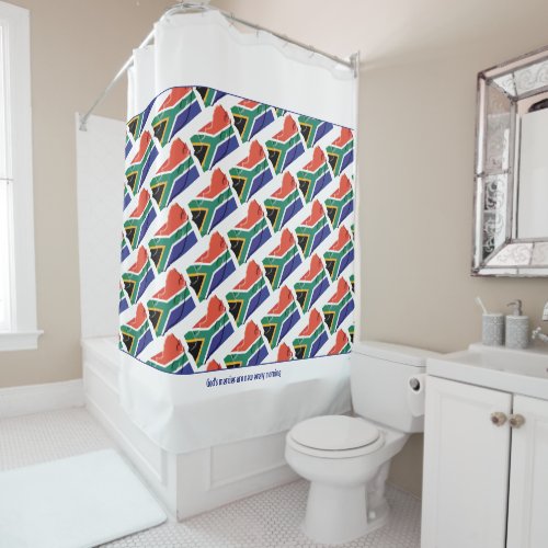 Christian Scripture  SOUTH AFRICA FLAG Shower Curtain