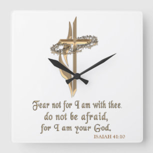 Christian Scripture Square Wall Clock