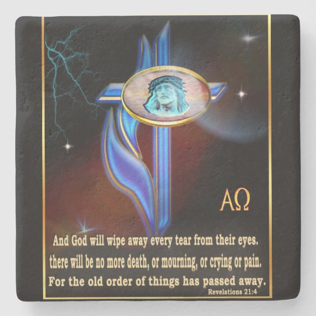 Christian Scripture Stone Coaster (Front)