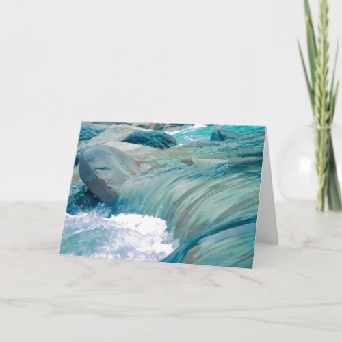 Christian Scripture Sympathy Card Blue River Water