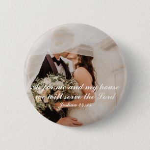 Christian Scripture Wedding Photo Button