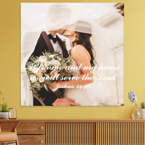 Christian Scripture Wedding Photo Canvas Print