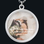 Christian Scripture Wedding Photo Silver Plated Necklace<br><div class="desc">Christian Scripture Wedding Photo Silver Plated Neclace.</div>