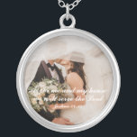 Christian Scripture Wedding Photo Silver Plated Necklace<br><div class="desc">Christian Scripture Wedding Photo Silver Plated Neclace.</div>