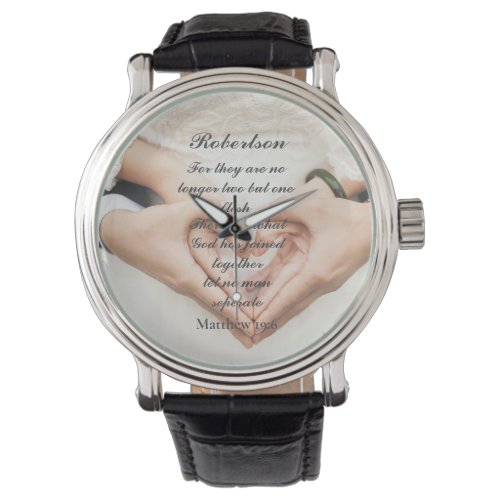 Christian Scripture Wedding Photo  Watch