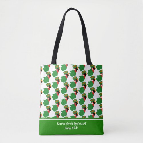 Christian Scripture ZAMBIA FLAG Isaiah Tote Bag