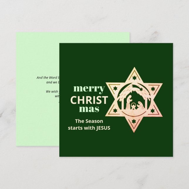 Christian Season Starts With CHRISTmas Card (Front/Back)