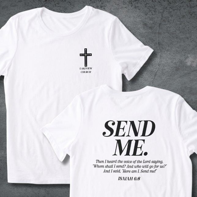 Christian Send Me Isaiah 6:8 Church Name Outreach  Tri-Blend Shirt (Creator Uploaded)