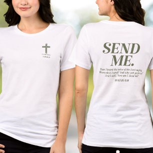 Christian Send Me Isaiah 6:8 Church Name Outreach Tri-Blend Shirt