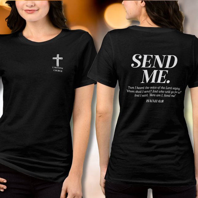 Christian Send Me Isaiah 6:8 Church Name Outreach  Tri-Blend Shirt (Creator Uploaded)