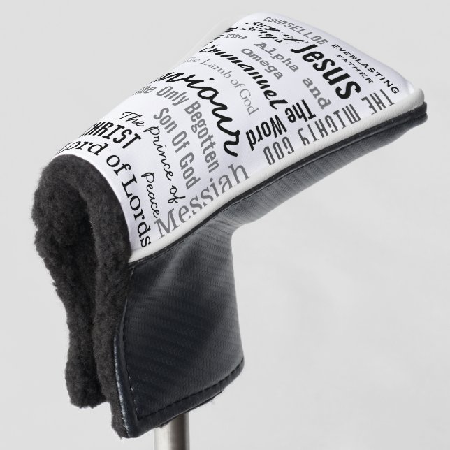 Christian Seventeen Names of Jesus Golf Head Cover (3/4 Front)