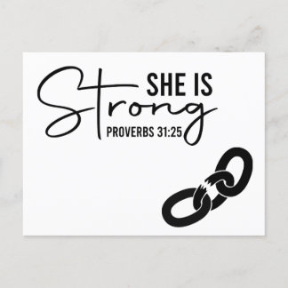 Christian She is Strong | We Miss You Postcard