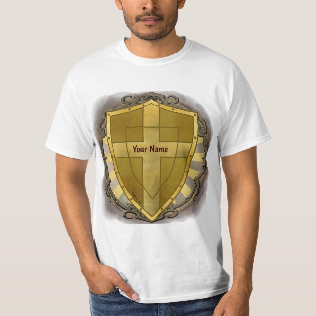 Christian Shield Cross t-shirt  (Front)