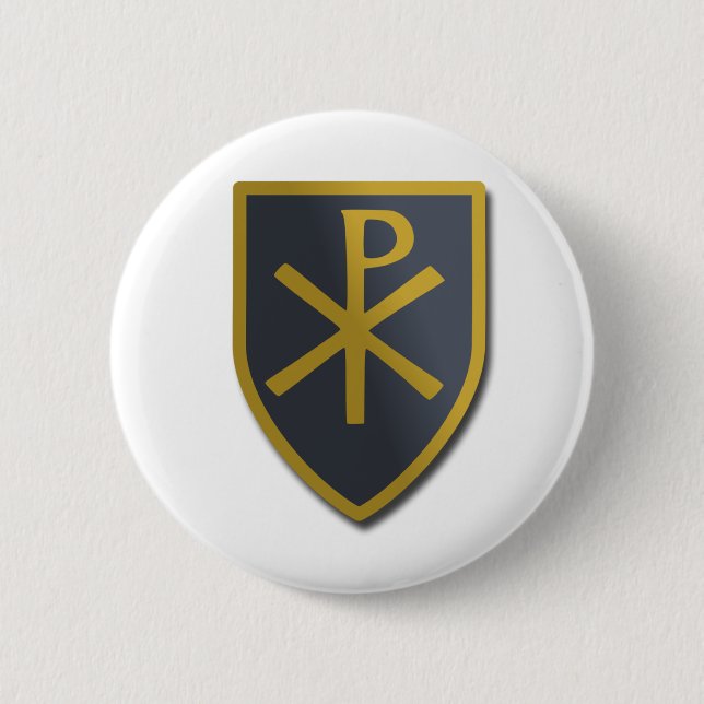 Christian Shield Pinback Button (Front)