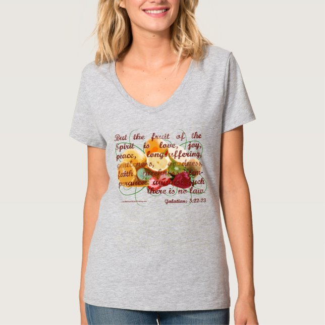 Christian Shirt, Fruit of the Spirit Bible T-Shirt (Front)