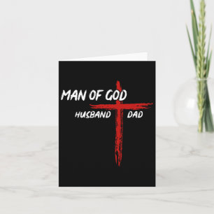 Christian-shirt Man Of God Husband Dad Fathers Day Card
