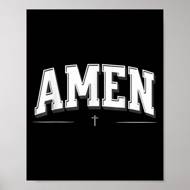 Christian Shirts For Men, Amen  Poster (Front)