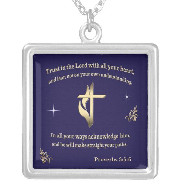 Christian Silver Plated Necklace (Front)