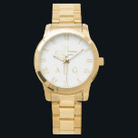 Christian simple gold cross on monogram watch<br><div class="desc">Bei Clockmaster findest du eine einzigartige Kollektion mit kreatieven Motiven von Kitschig bis Elegant. Stöbere durch unsere Vielfalt und finde jetzt Deine passende Lieblingsuhr!</div>