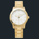 Christian simple gold cross on monogram watch<br><div class="desc">Bei Clockmaster findest du eine einzigartige Kollektion mit kreatieven Motiven von Kitschig bis Elegant. Stöbere durch unsere Vielfalt und finde jetzt Deine passende Lieblingsuhr!</div>