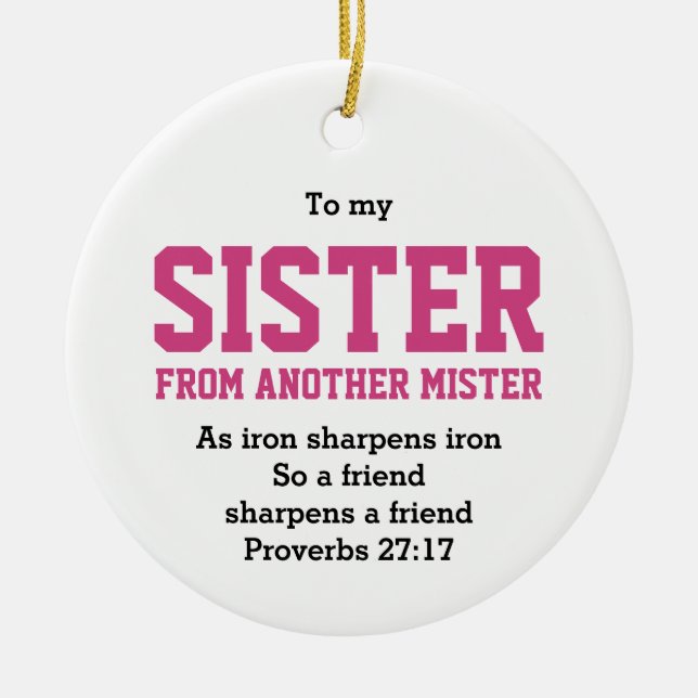 Christian SISTER FROM ANOTHER MISTER Ceramic Ornament (Front)