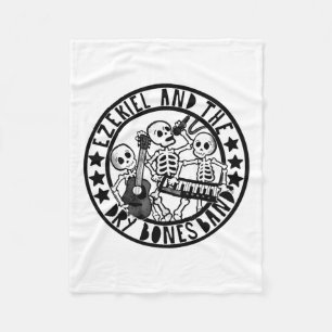 Christian Skeleton Ezekiel And Dry Bone Band Bible Fleece Blanket