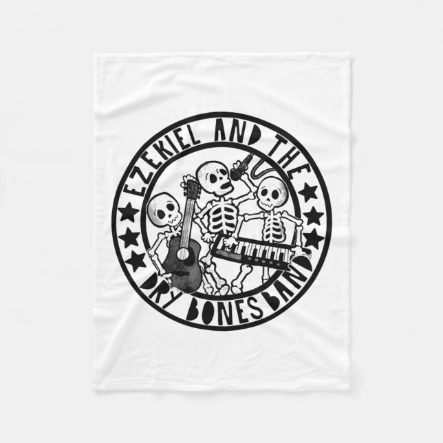 Christian Skeleton Ezekiel And Dry Bone Band Bible Fleece Blanket (Front)