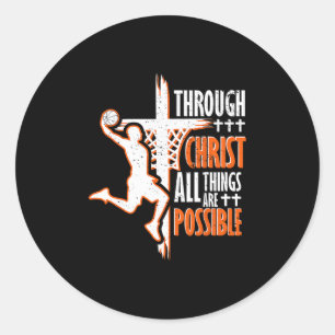 Christian Sketll Jesus Christ Sketll Religious Fun Classic Round Sticker