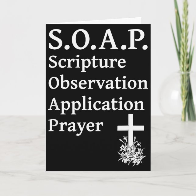 Christian Soap Scripture Observation Application P Card (Front)