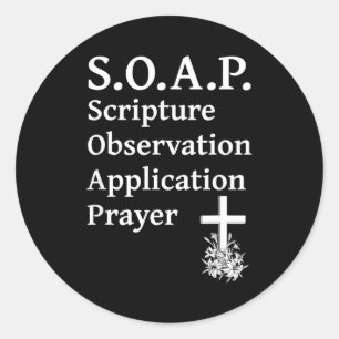 Christian Soap Scripture Observation Application P Classic Round Sticker