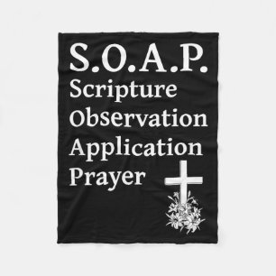 Christian Soap Scripture Observation Application P Fleece Blanket
