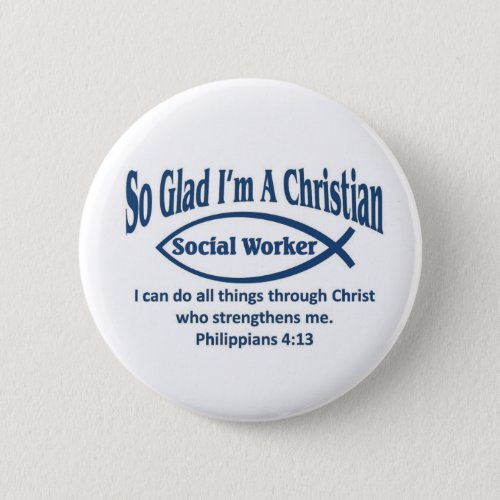 Christian Social Worker Button